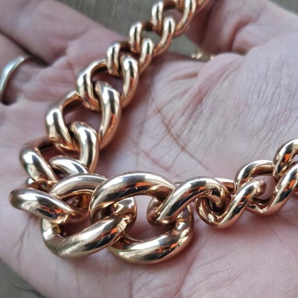 Fashion Necklace Chain Rose Gold Tone Fashion Jewelry Necklace Unbranded - Picture 8 of 10